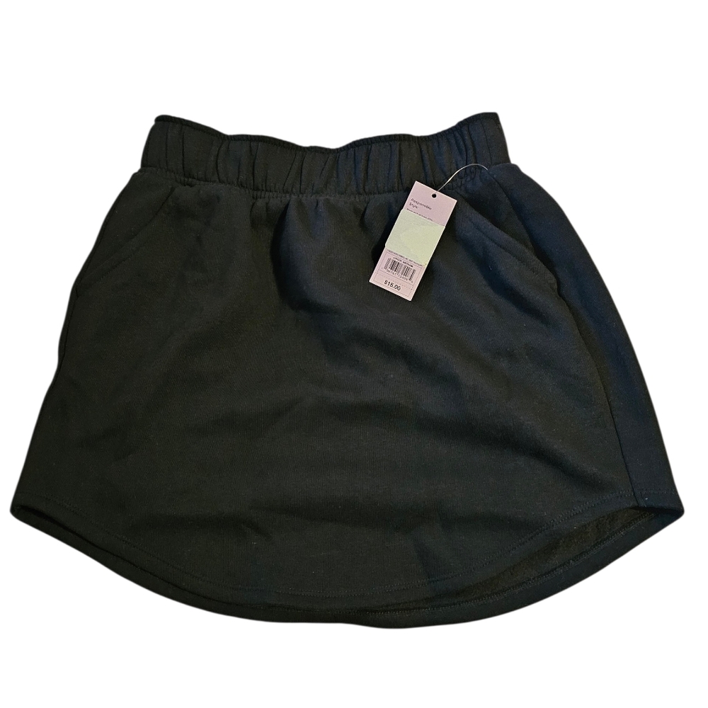 wild fable Black Elastic Waist Mini Skirt